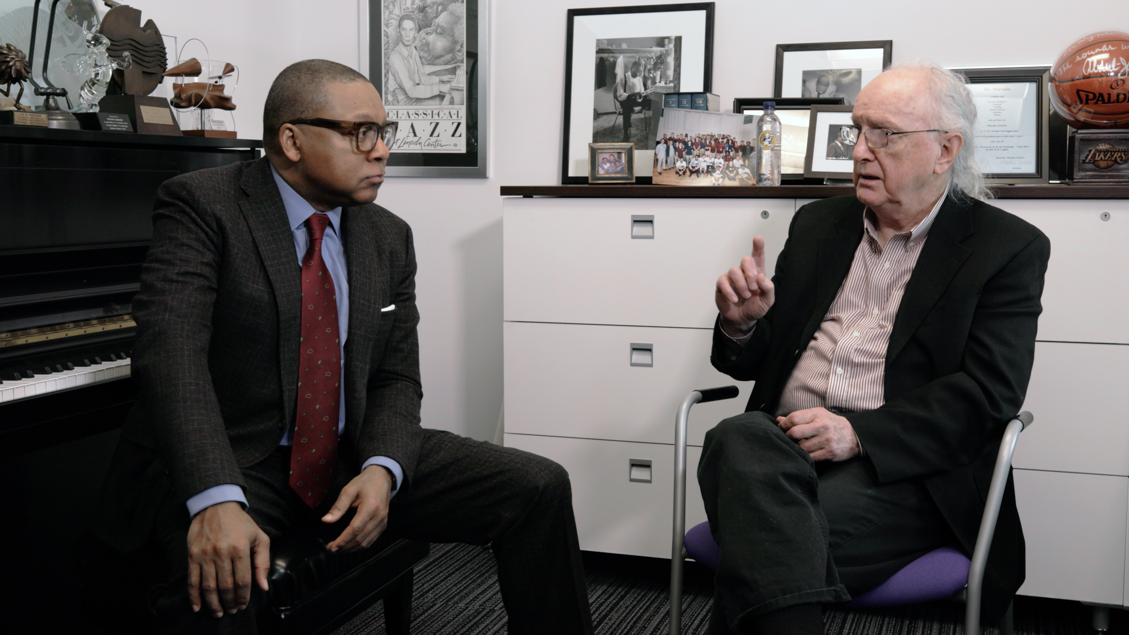 Jack Healey with renowned trumpeter and activist Wynton Marsalis.